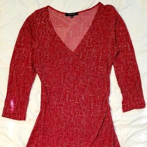 Form fitting red dress